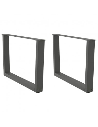 Gambe Tavolo Pranzo a V 2 pz Antracite 70x(42-43,3)cm Acciaio