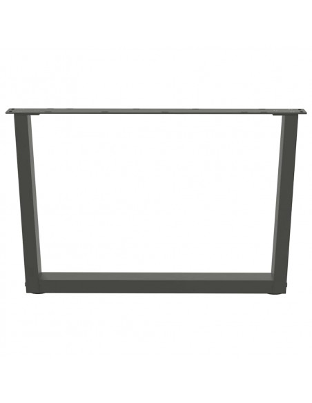 Gambe Tavolo Pranzo a V 2 pz Antracite 70x(42-43,3)cm Acciaio