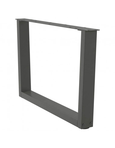 Gambe Tavolo Pranzo a V 2 pz Antracite 70x(42-43,3)cm Acciaio