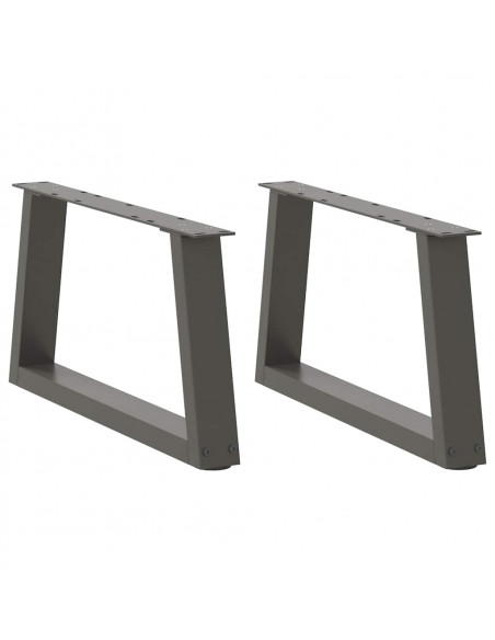 Gambe Tavolo Pranzo a V 2 pz Antracite 70x(30-31,3)cm Acciaio