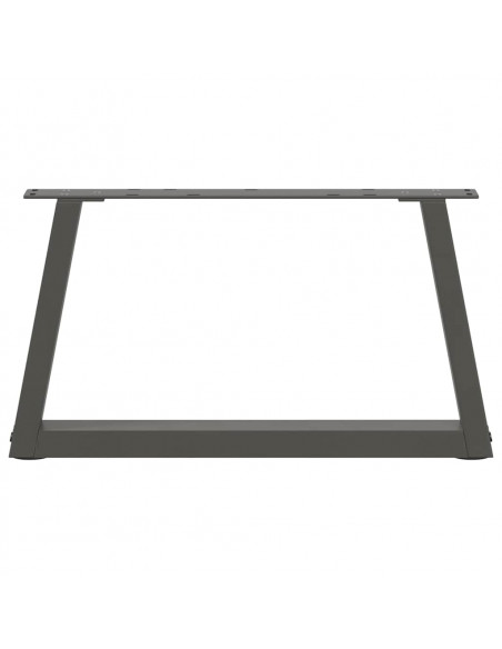 Gambe Tavolo Pranzo a V 2 pz Antracite 70x(30-31,3)cm Acciaio