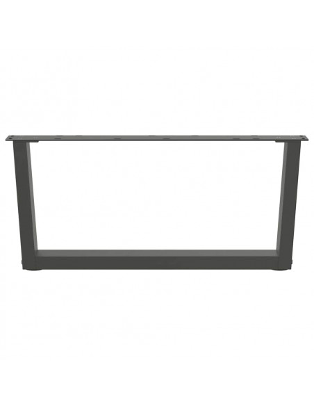 Gambe Tavolo Pranzo a V 2 pz Antracite 70x(30-31,3)cm Acciaio