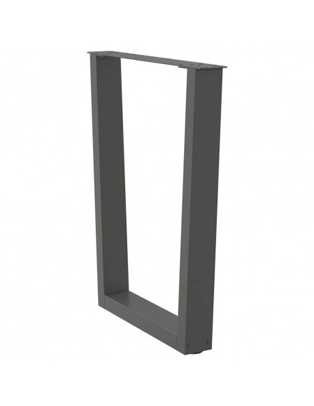 Gambe Tavolo Pranzo a V 2 pz Antracite 60x(72-73,3)cm Acciaio