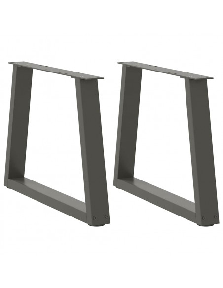 Gambe Tavolo Pranzo a V 2 pz Antracite 60x(42-43,3)cm Acciaio