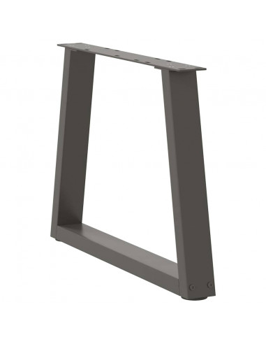 Gambe Tavolo Pranzo a V 2 pz Antracite 60x(42-43,3)cm Acciaio