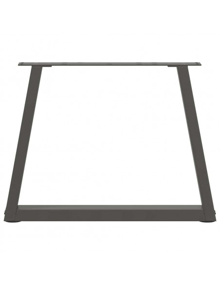 Gambe Tavolo Pranzo a V 2 pz Antracite 60x(42-43,3)cm Acciaio