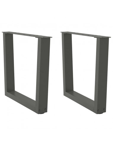 Gambe Tavolo Pranzo a V 2 pz Antracite 60x(42-43,3)cm Acciaio