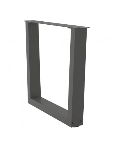 Gambe Tavolo Pranzo a V 2 pz Antracite 60x(42-43,3)cm Acciaio