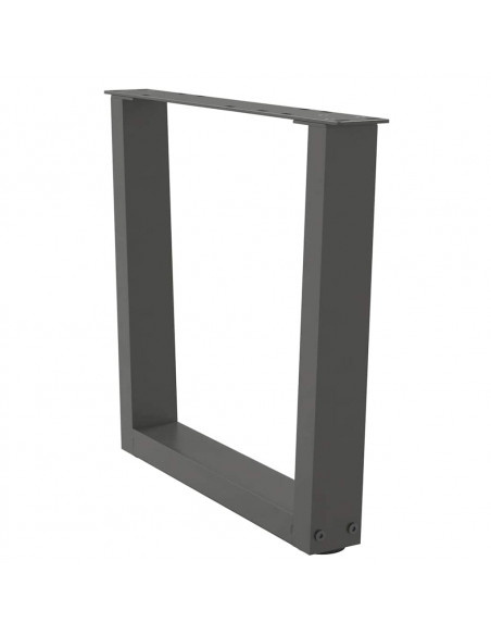 Gambe Tavolo Pranzo a V 2 pz Antracite 60x(42-43,3)cm Acciaio