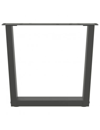 Gambe Tavolo Pranzo a V 2 pz Antracite 60x(42-43,3)cm Acciaio