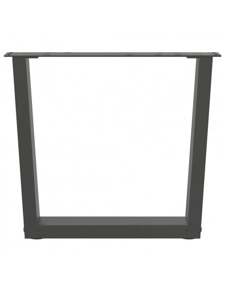 Gambe Tavolo Pranzo a V 2 pz Antracite 60x(42-43,3)cm Acciaio