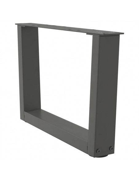 Gambe Tavolo Pranzo a V 2 pz Antracite 60x(30-31,3)cm Acciaio