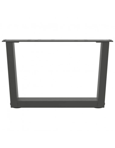 Gambe Tavolo Pranzo a V 2 pz Antracite 60x(30-31,3)cm Acciaio