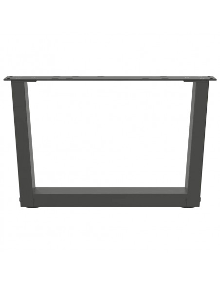 Gambe Tavolo Pranzo a V 2 pz Antracite 60x(30-31,3)cm Acciaio