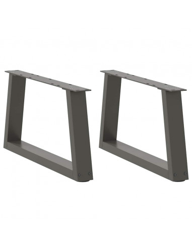 Gambe Tavolo Pranzo a V 2 pz Antracite 60x(30-31,3)cm Acciaio