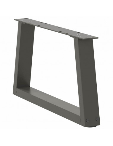 Gambe Tavolo Pranzo a V 2 pz Antracite 60x(30-31,3)cm Acciaio