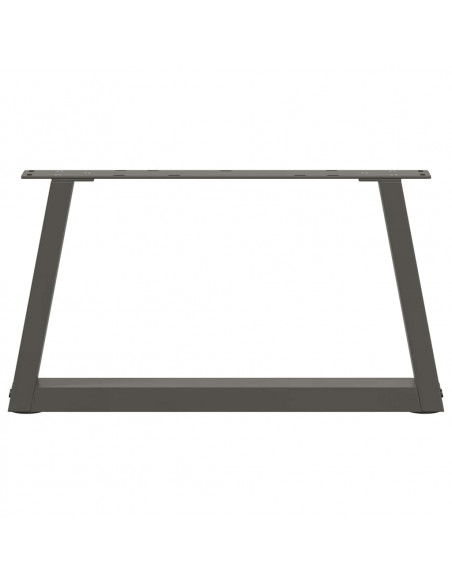 Gambe Tavolo Pranzo a V 2 pz Antracite 60x(30-31,3)cm Acciaio