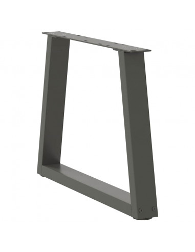 Gambe Tavolo Pranzo a V 2 pz Antracite 50x(42-43,3)cm Acciaio