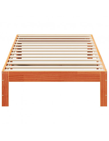 Giroletto senza Materasso Marrone Cera 90x200 cm Massello Pino