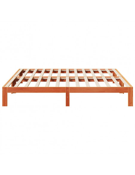 Giroletto senza Materasso Marrone Cera 180x200 cm Legno di Pino