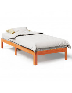 Letto senza Materasso Marrone Cera 80x200 cm Legno di Pino