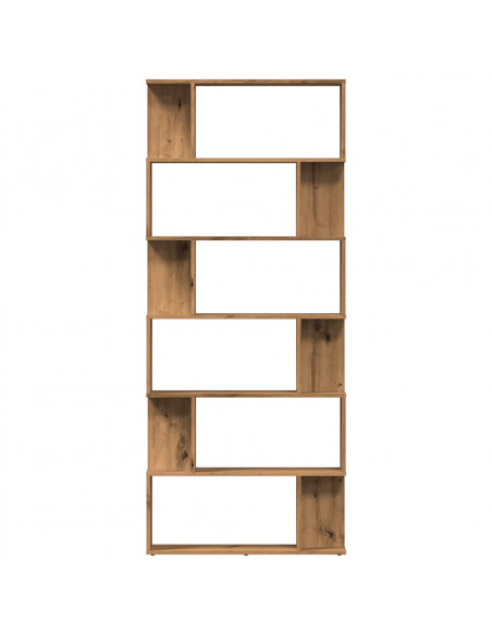 Libreria Rovere Artigianale 80x24x192 cm Legno Multistrato