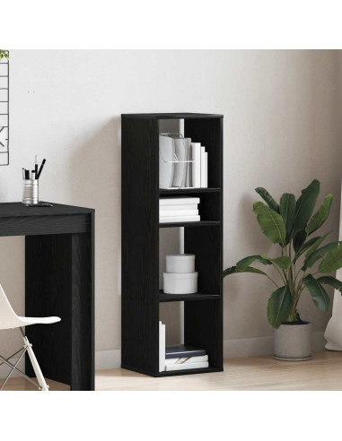 Libreria Nera 34x31x112 cm in Legno Multistrato