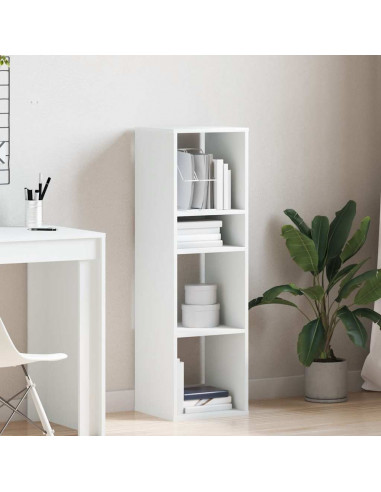 Libreria Bianca 34x31x112 cm in Legno Multistrato