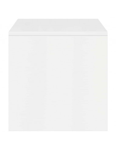 Mobile Porta TV Bianco Lucido 100x40x40 cm in Legno Multistrato