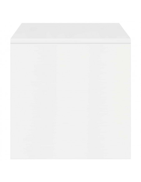 Mobile Porta TV Bianco Lucido 100x40x40 cm in Legno Multistrato