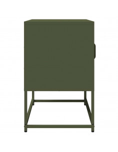 Mobile TV Verde Oliva 68x39x60,5cm in Acciaio Laminato a Freddo