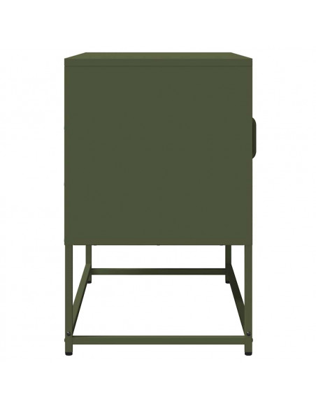 Mobile TV Verde Oliva 68x39x60,5cm in Acciaio Laminato a Freddo