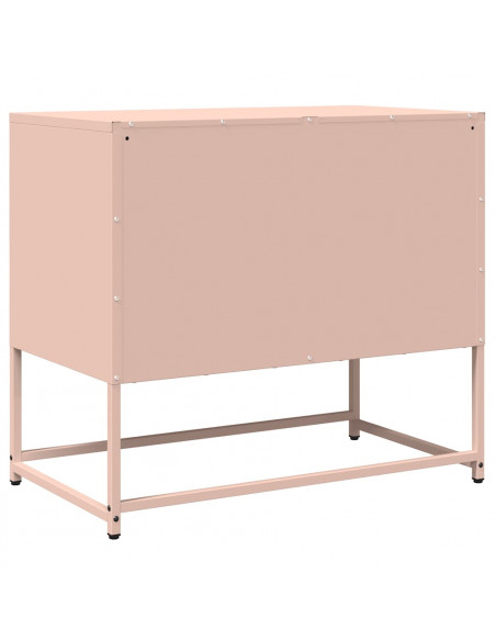 Mobile TV Rosa 68x39x60,5 cm in Acciaio Laminato a Freddo