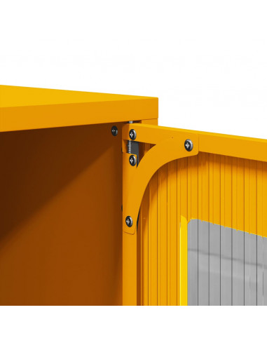 Mobile TV Giallo Senape 68x39x60,5 Acciaio Laminato a Freddo