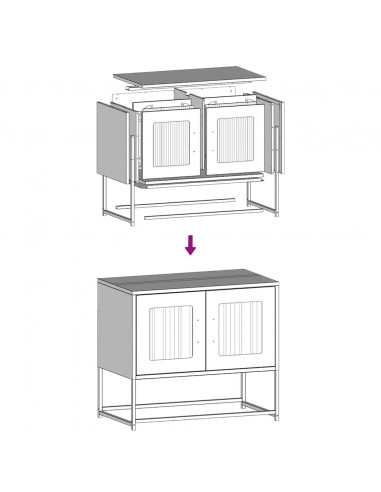 Mobile TV Giallo Senape 68x39x60,5 Acciaio Laminato a Freddo