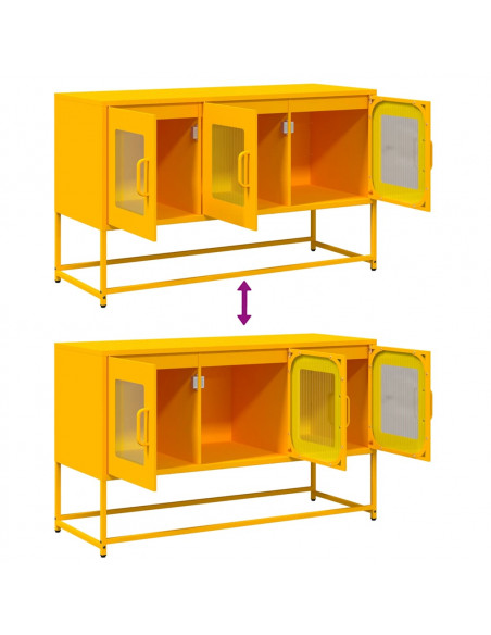 Mobile TV Giallo Senape 100,5x39x60,5 cm in Acciaio