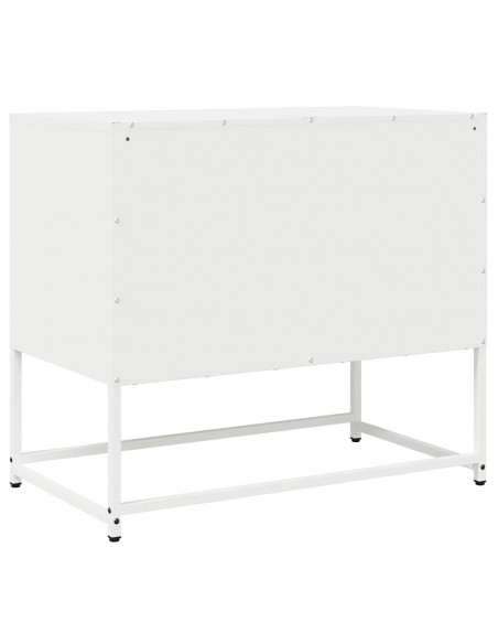 Mobile TV Bianco 68x39x60,5 cm in Acciaio Laminato a Freddo