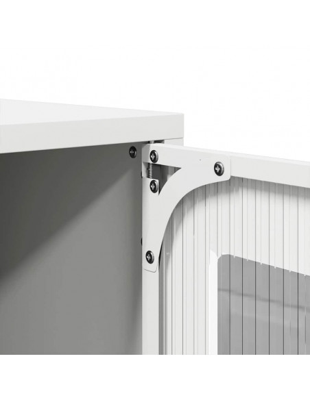 Mobile TV Bianco 68x39x60,5 cm in Acciaio Laminato a Freddo