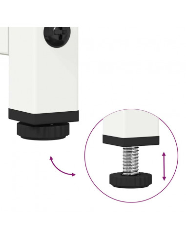 Mobile TV Bianco 100,5x39x60,5 cm in Acciaio Laminato a Freddo