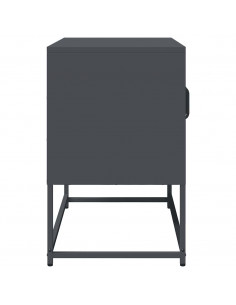 Mobile TV Antracite 68x39x60,5 cm in Acciaio Laminato a Freddo