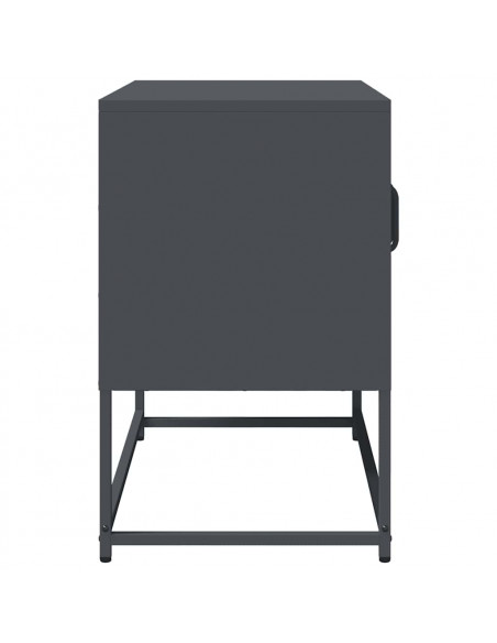 Mobile TV Antracite 68x39x60,5 cm in Acciaio Laminato a Freddo