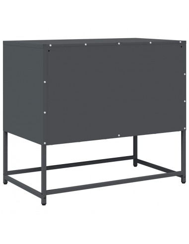 Mobile TV Antracite 68x39x60,5 cm in Acciaio Laminato a Freddo