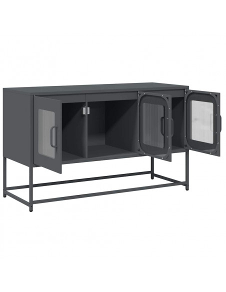 Mobile TV Antracite 100,5x39x60,5 cm Acciaio Laminato a Freddo