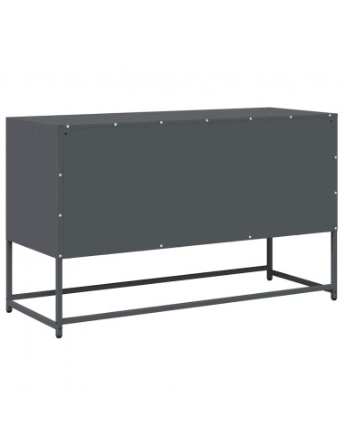 Mobile TV Antracite 100,5x39x60,5 cm Acciaio Laminato a Freddo