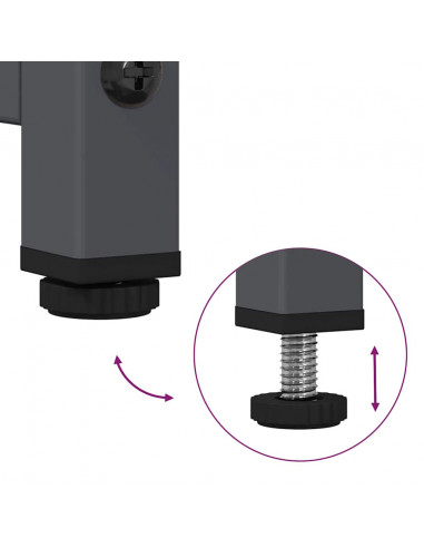 Mobile TV Antracite 100,5x39x60,5 cm Acciaio Laminato a Freddo