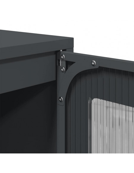 Mobile TV Antracite 100,5x39x60,5 cm Acciaio Laminato a Freddo