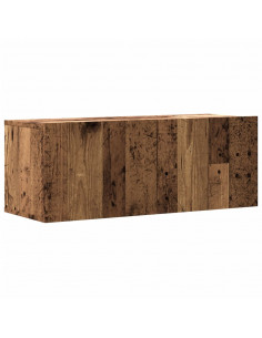 Mobile TV a Parete Legno Antico 80x30x30 cm in Truciolato