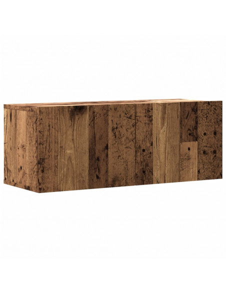 Mobile TV a Parete Legno Antico 80x30x30 cm in Truciolato