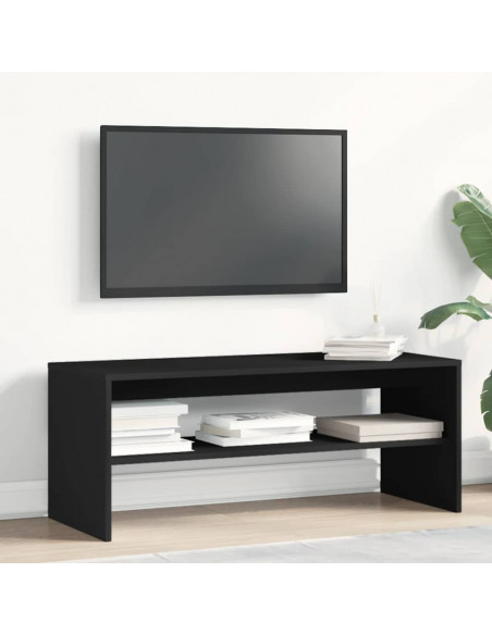 Mobile Porta TV Nero 100x40x40 cm in Legno Multistrato