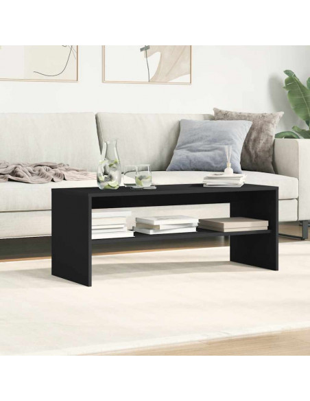 Mobile Porta TV Nero 100x40x40 cm in Legno Multistrato